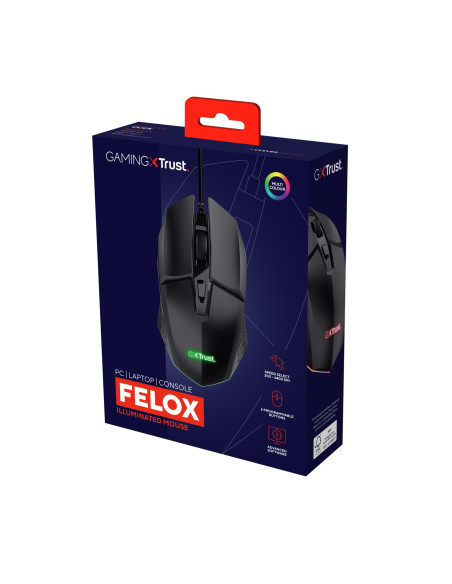 MOUSE USB OPTICAL GAMING BLACK/GXT 109 FELOX 25036 TRUST