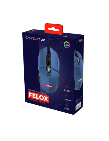 MOUSE USB OPTICAL BLUE/GXT109B FELOX 25067 TRUST