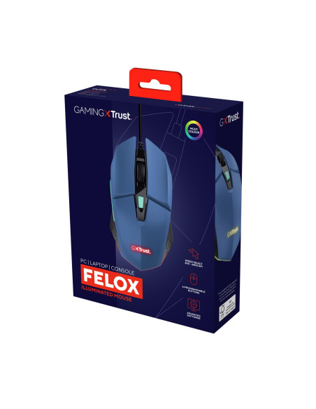 MOUSE USB OPTICAL BLUE/GXT109B FELOX 25067 TRUST