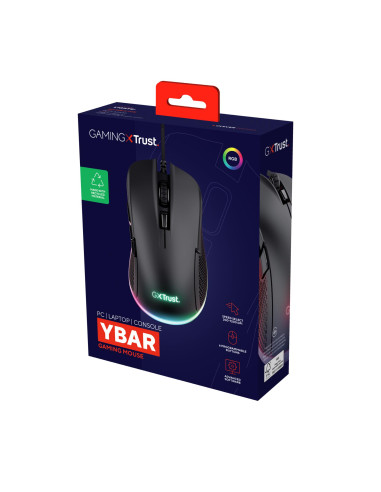 MOUSE USB OPTICAL GAMING/GXT 922 YBAR BLACK 24729 TRUST