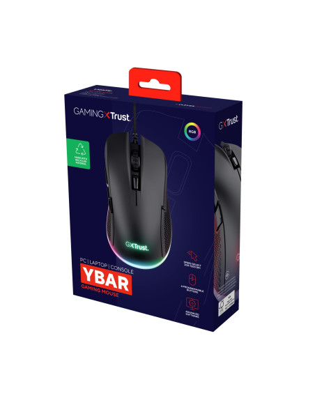 MOUSE USB OPTICAL GAMING/GXT 922 YBAR BLACK 24729 TRUST