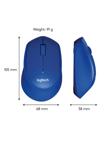 MOUSE USB OPTICAL WRL M330/SILENT BL 910-004910 LOGITECH
