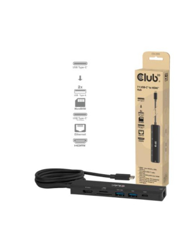 I/O HUB 7IN1 USB-C HDMI/140W CSV-2555 CLUB3D