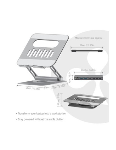 NB ACC STAND ALUMINIUM USB-C/CSV-2554 CLUB3D