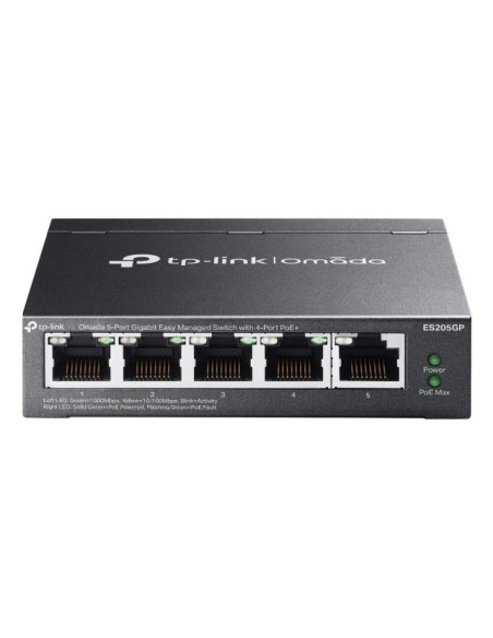 Switch, TP-LINK, ES205G, Switch type Managed, 5xRJ-45 ports, RJ-45 Ports Type Gigabit Ethernet (10/100/1000), ES205G