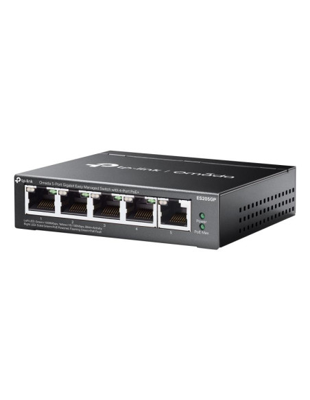 Switch, TP-LINK, ES205G, Switch type Managed, 5xRJ-45 ports, RJ-45 Ports Type Gigabit Ethernet (10/100/1000), ES205G
