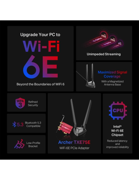WRL ADAPTER 5400MBPS WI-FI 6E/ARCHER TXE75E TP-LINK