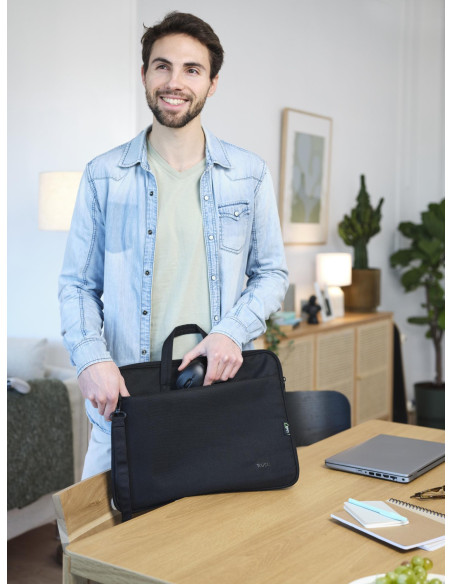 NB CASE BOLOGNA 16" +MOUSE SET/BLACK 24988 TRUST