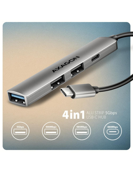 I/O HUB USB3.2 4PORT/0.12M HUE-STC AXAGON