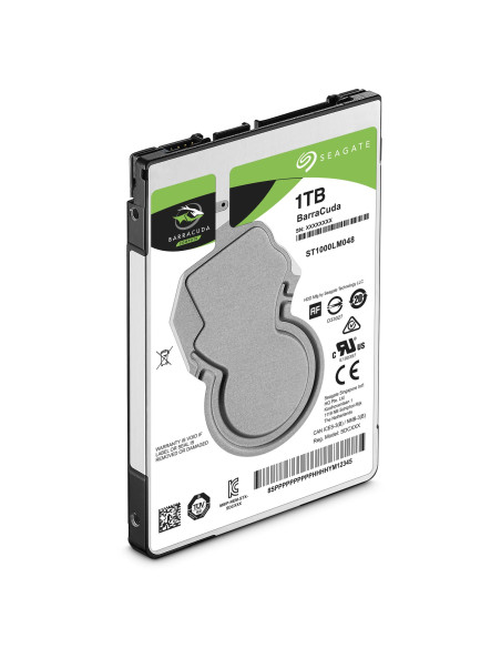 HDD, SEAGATE, Barracuda, 1TB, SATA 3.0, 128 MB, 5400 rpm, 2,5", Thickness 7mm, ST1000LM048