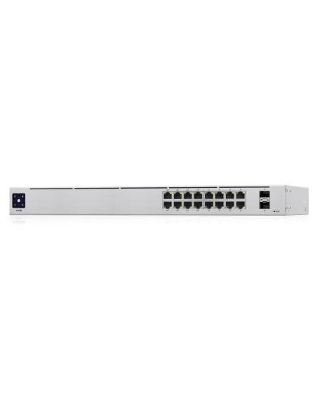 Switch, UBIQUITI, USW-16-POE, Type L2, Desktop/pedestal, Rack, 16x10Base-T / 100Base-TX / 1000Base-T, 2xSFP, PoE ports 16, PoE+