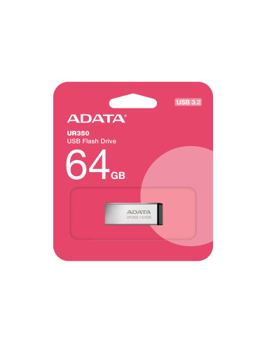 MEMORY DRIVE FLASH USB3.2 64GB/BLACK UR350-64G-RSR/BK ADATA