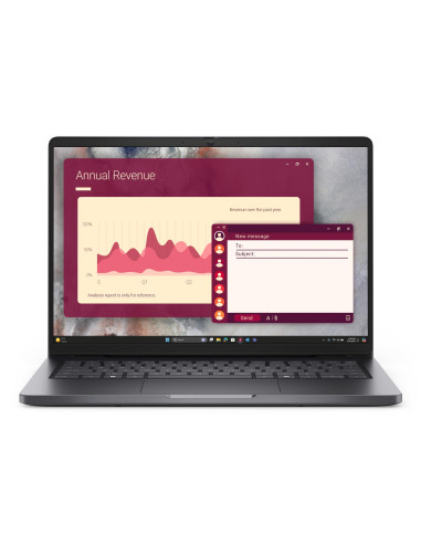 Notebook, DELL, Pro, Pro 14 (PC14250), CPU Core 3, 100U, 1200 MHz, 14", RAM 8GB, DDR5, 5600 MHz, SSD 512GB, Intel graphics, Int