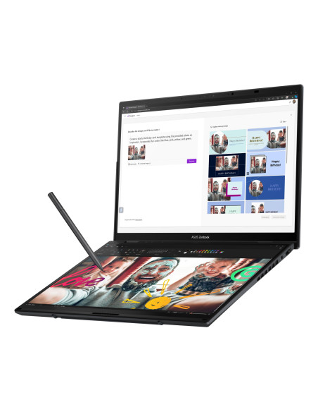 Notebook, ASUS, ZenBook Series, DUO, UX8406CA-PZ009W, CPU Core Ultra, U9-285H, 2900 MHz, 14", Touchscreen, 2880x1800, RAM 32GB,