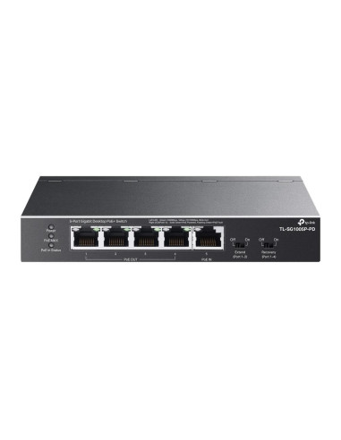 Switch, TP-LINK, TL-SG1005P-PD, Desktop/pedestal, 5x10Base-T / 100Base-TX / 1000Base-T, PoE+ ports 5, TL-SG1005P-PD