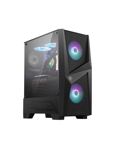 Case, MSI, MAG Forge 100R, MidiTower, Not included, ATX, MicroATX, MiniITX, Colour Black, MAGFORGE100R