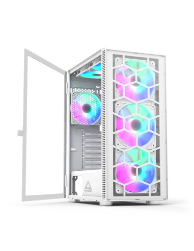 Case, MONTECH, X3 Glass, MidiTower, Case product features Transparent panel, Not included, ATX, MicroATX, MiniITX, Colour White