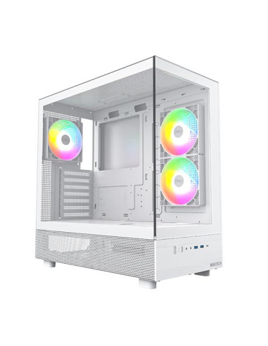 Case, MONTECH, XR, MidiTower, Not included, ATX, MicroATX, MiniITX, Colour White, XR(W)