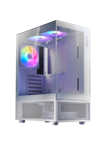 Case, ADATA, INVADER X MINI, MidiTower, Case product features Transparent panel, ATX, MicroATX, MiniITX, Colour White, INVADERX