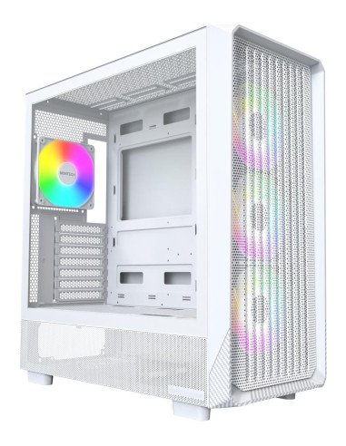Case, MONTECH, X5, MidiTower, Case product features Transparent panel, Not included, Colour White, X5(W)