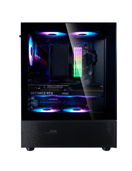 Case, ADATA, INVADER X MINI, MidiTower, Case product features Transparent panel, ATX, MicroATX, MiniITX, Colour Black, INVADERX