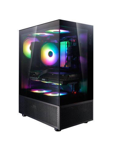 Case, ADATA, INVADER X MINI, MidiTower, Case product features Transparent panel, ATX, MicroATX, MiniITX, Colour Black, INVADERX