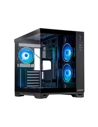 Case, CHIEFTEC, VISIO GM-30B-TG-OP, MidiTower, Case product features Transparent panel, Not included, ATX, MicroATX, MiniITX, C