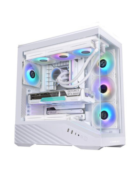 Case, LIAN LI, ATX/micro ATX/Mini-ITX/EATX, White, Midi Tower, PC, G99.V100RW.01