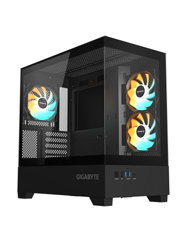 Case, GIGABYTE, C201 PANORAMIC, MidiTower, Case product features Rackmountable/Removeable HDD basket/Transparent panel, Not inc