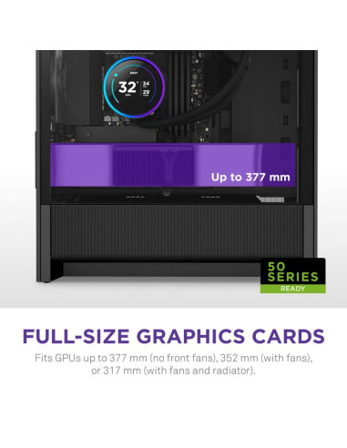 Case, NZXT, micro ATX/Mini-ITX, Black, Midi Tower, PC, CC-H31FB-01