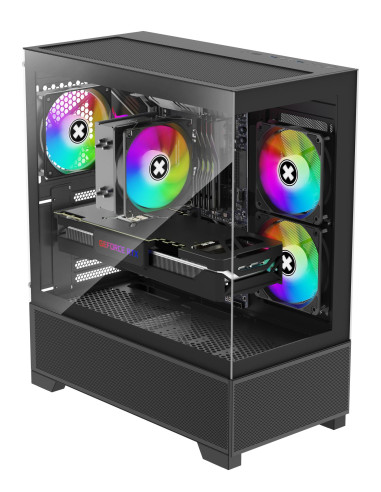 Case, XILENCE, XG172, MidiTower, Case product features Fan control panel/Transparent panel, Not included, Colour Black, XG172