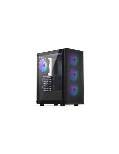 Case, ENDORFY, Ventum 200 ARGB, MidiTower, Case product features Transparent panel, Not included, ATX, MicroATX, MiniITX, Colou
