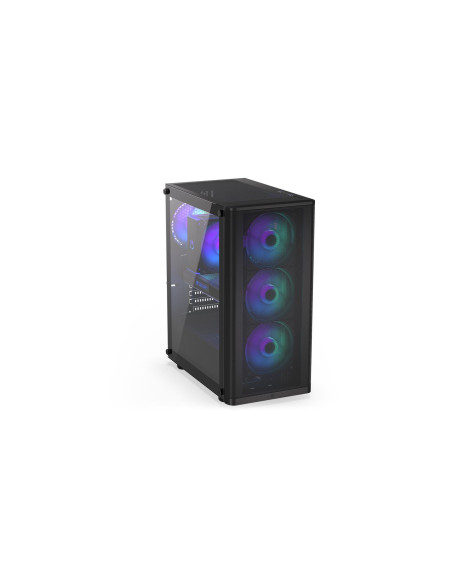Case, ENDORFY, Ventum 200 ARGB, MidiTower, Case product features Transparent panel, Not included, ATX, MicroATX, MiniITX, Colou