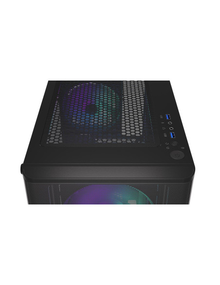 Case, ENDORFY, Ventum 200 ARGB, MidiTower, Case product features Transparent panel, Not included, ATX, MicroATX, MiniITX, Colou