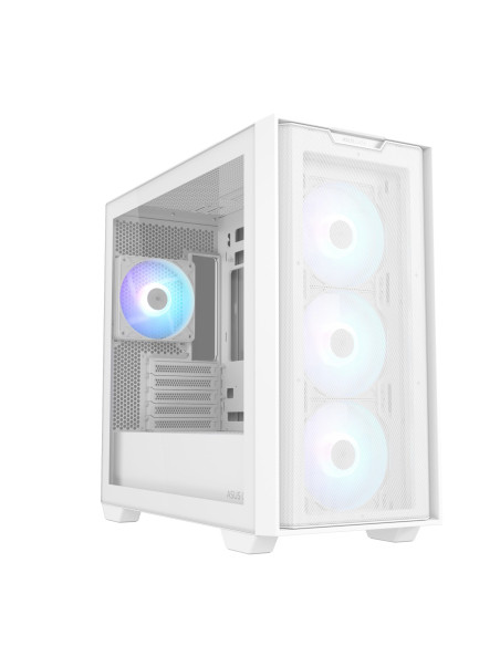 Case, ASUS, A21 PLUS, MidiTower, Case product features Transparent panel, Not included, MicroATX, MiniITX, Colour White, A21PLU