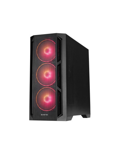 Case, CHIEFTEC, APEX LUMO, Tower, ATX, EATX, MicroATX, MiniITX, Colour Black, GA-01B-L-OP