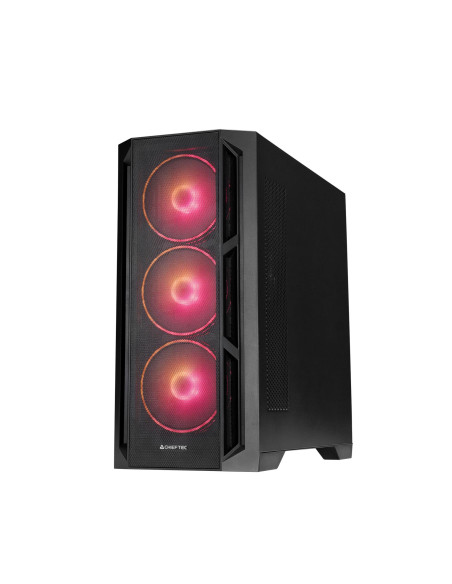 Case, CHIEFTEC, APEX LUMO, Tower, ATX, EATX, MicroATX, MiniITX, Colour Black, GA-01B-L-OP