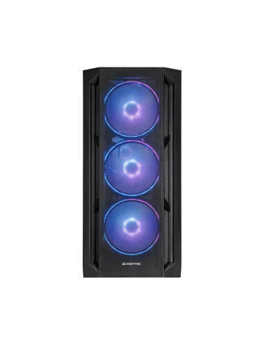 Case, CHIEFTEC, APEX LUMO, Tower, ATX, EATX, MicroATX, MiniITX, Colour Black, GA-01B-L-OP