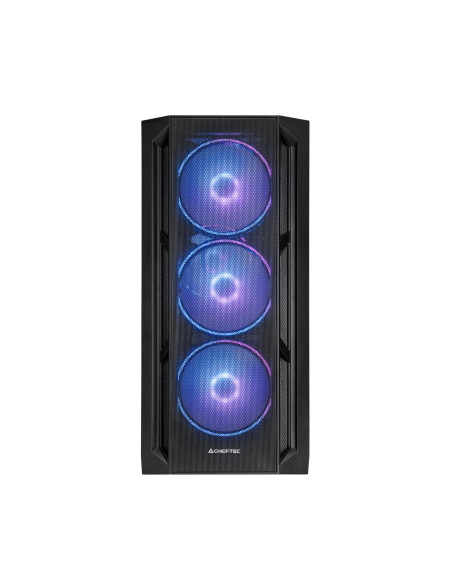 Case, CHIEFTEC, APEX LUMO, Tower, ATX, EATX, MicroATX, MiniITX, Colour Black, GA-01B-L-OP