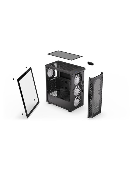 Case, ENDORFY, Signum 300 ARGB, MidiTower, Case product features Transparent panel, Not included, ATX, MicroATX, MiniITX, Colou