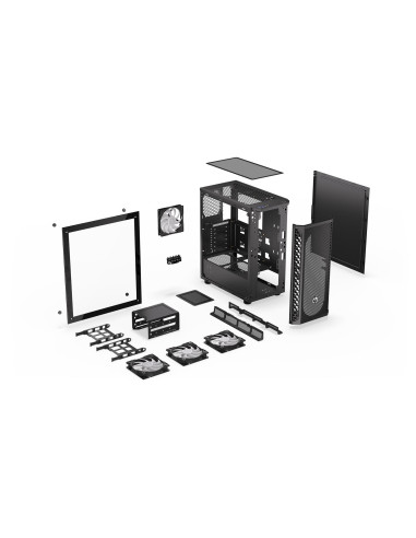 Case, ENDORFY, Signum 300 ARGB, MidiTower, Case product features Transparent panel, Not included, ATX, MicroATX, MiniITX, Colou