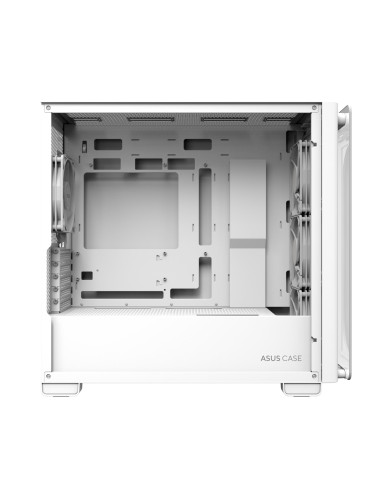 Case, ASUS, A23 PLUS, MidiTower, Case product features Transparent panel, MicroATX, MiniITX, Colour White, A23PLUSTG/ARGBWHITE