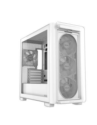 Case, ASUS, A23 PLUS, MidiTower, Case product features Transparent panel, MicroATX, MiniITX, Colour White, A23PLUSTG/ARGBWHITE