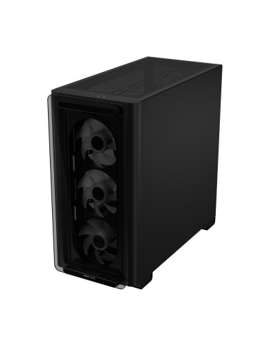 Case, ASUS, A23 PLUS, MidiTower, Case product features Transparent panel, MicroATX, MiniITX, Colour Black, A23PLUSTG/ARGBBLACK