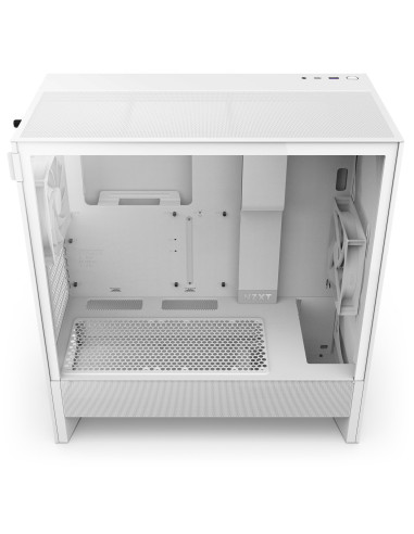 Case, NZXT, H5 Flow, MidiTower, Case product features Transparent panel, Not included, ATX, EATX, MicroATX, MiniITX, Colour Whi
