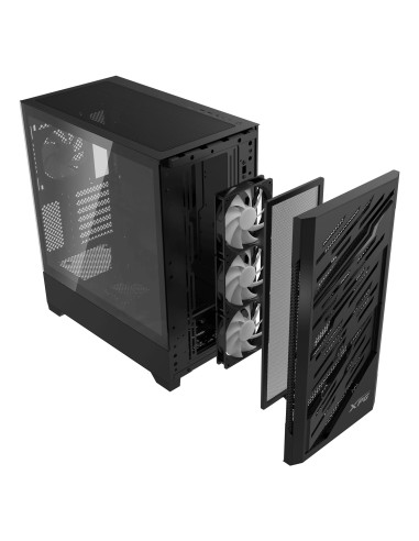 Case, ADATA, STARKER AIR BTF, MidiTower, ATX, EATX, MicroATX, MiniITX, Colour Black, STARKERAIRBTFMTA-BKCWW