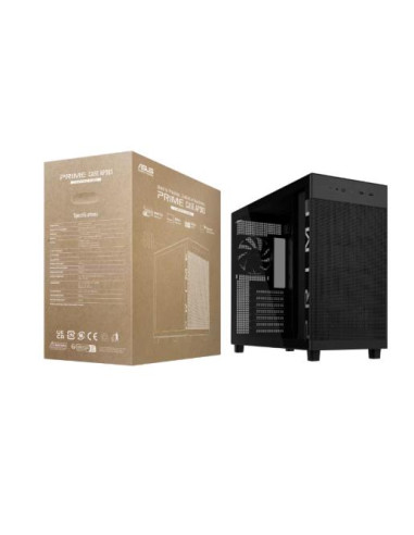 Case, ASUS, ATX/micro ATX/Mini-ITX, Black/Transparent, Midi Tower, PC, PRIME AP303 TG BLACK, 90DC00V0-B39010