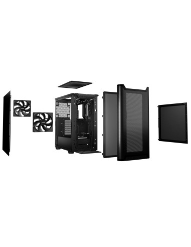 Case, BE QUIET, PURE BASE 501, MidiTower, Not included, ATX, MicroATX, MiniITX, Colour Black, BG074