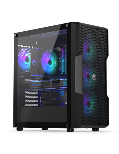 Case, ENDORFY, Regnum 400 ARGB, MidiTower, Case product features Transparent panel, Not included, ATX, MicroATX, MiniITX, Colou