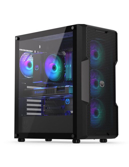 Case, ENDORFY, Regnum 400 ARGB, MidiTower, Case product features Transparent panel, Not included, ATX, MicroATX, MiniITX, Colou